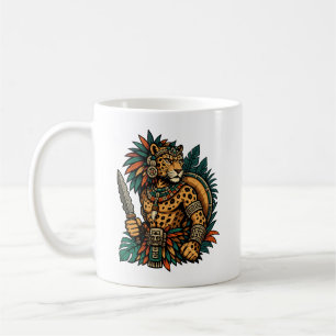 Aztek-Jaguar-Stammeskrieger Kaffeetasse