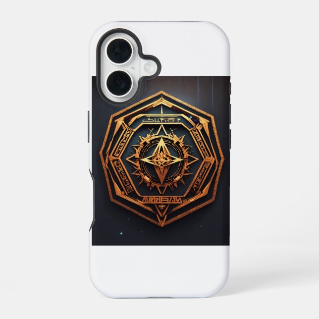 Aztek-Sechseck iPhone 16 Hülle (Rückseite)