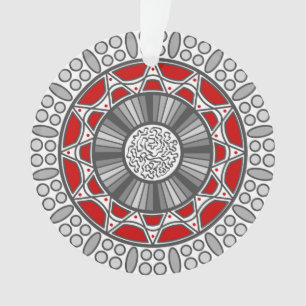 Azteke trifft Alien-Acrylnachbildung Ornament