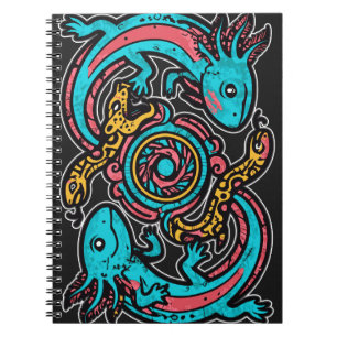 Azteken Axolotl Xolotl Stammesmuster Mythologie Bo Notizblock