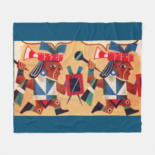 Azteken Fleecedecke (Vorderseite (Horizontal))
