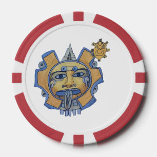Azteken-Gold-Pokerchip Pokerchips