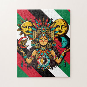 Azteken Indianerwochenprinzessin Sonnenmond Volksk