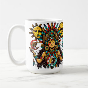 Azteken Indianerwochenprinzessin Sonnenmond Volksk Kaffeetasse