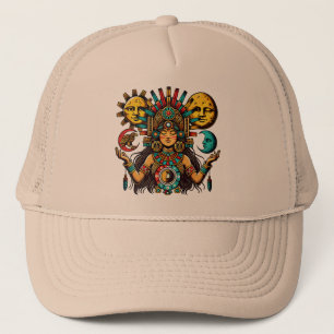Azteken Indianerwochenprinzessin Sonnenmond Volksk Truckerkappe