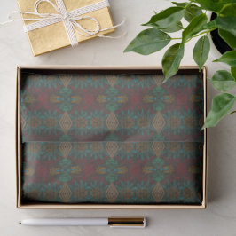 Azteken Indianisch Geometrisches Linienmuster Kuns Seidenpapier