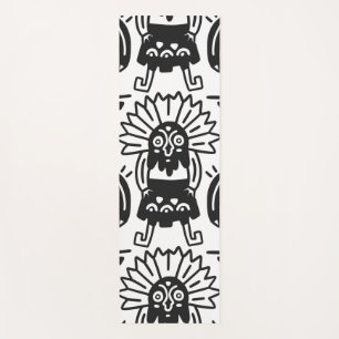 Azteken-Kunst - Eidechsen-Muster Yogamatte