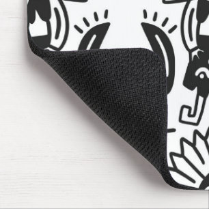 Azteken-Kunst - Eidechsenmuster Mousepad