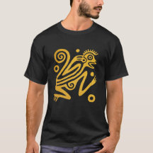 Azteken, mexikanischer Stil, Goldener Affen T - Sh