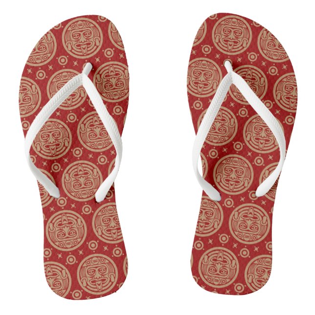 Azteken-Muster Flip Flops (Fußbett)