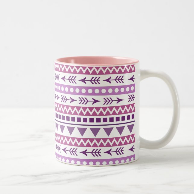 Azteken-Pattern-Tasse Zweifarbige Tasse (Rechts)