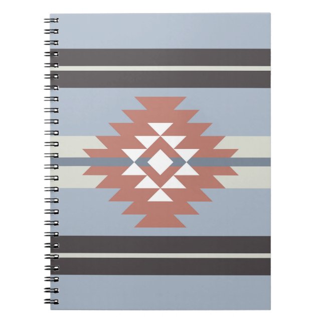 Aztekendesign in rosa und blau notizblock (Vorderseite)
