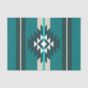 Aztekendesign in türkisfarbener Farbe Seidenpapier