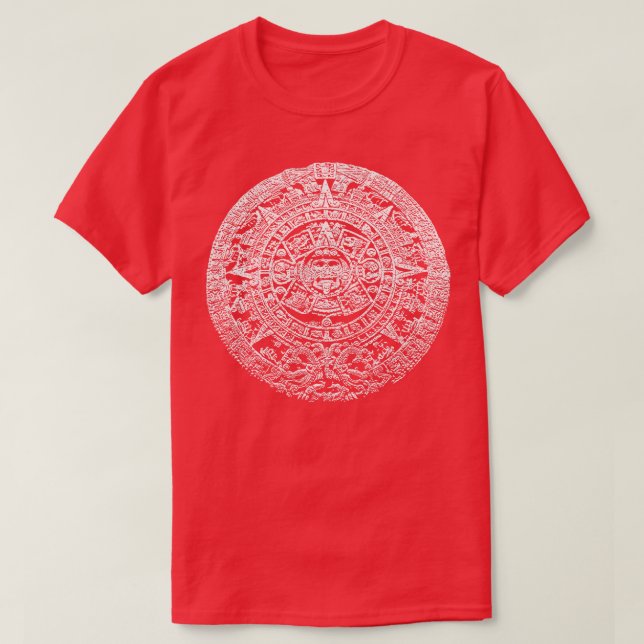 Aztekenkalender Kalender der mesoamerikanischen Ku T-Shirt (Design vorne)