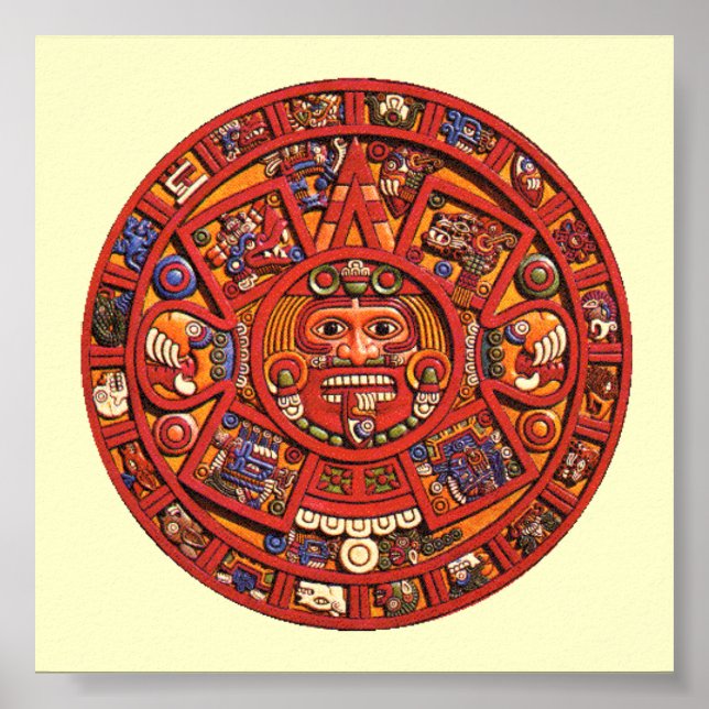 Aztekenkalender - Plakat/Druck Poster (Vorne)