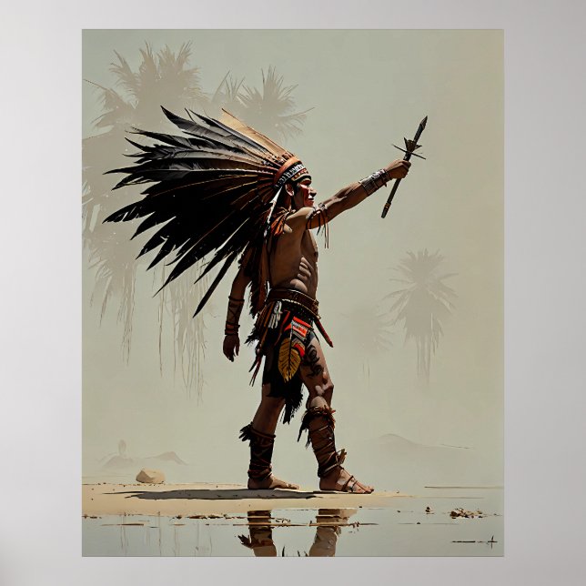 Aztekenkriegsempfehlung für die Sonne Poster (Vorne)