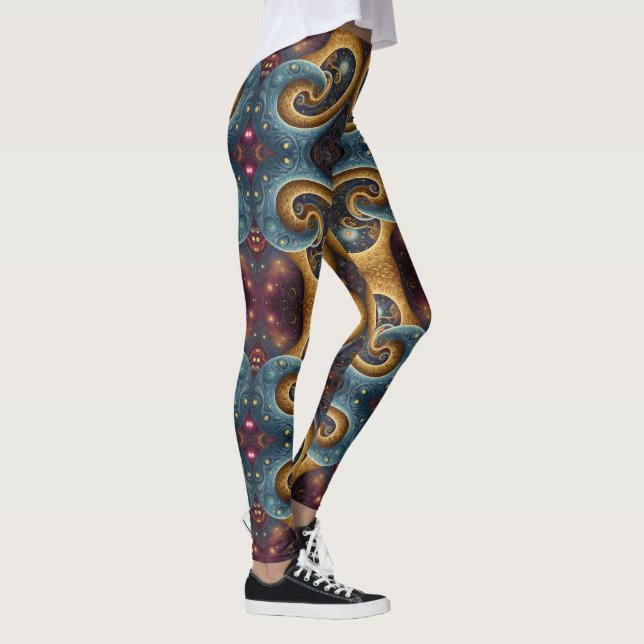 Aztekenkunst, lebendig, die Kultur reflektiert Leggings (Rechts)