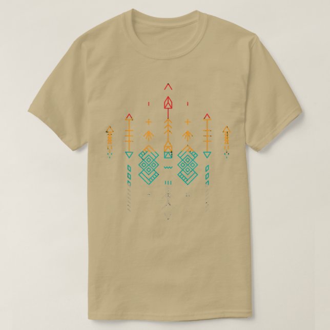 Aztekenmuster Alte Zivilisation Krieger Meican  T-Shirt (Design vorne)