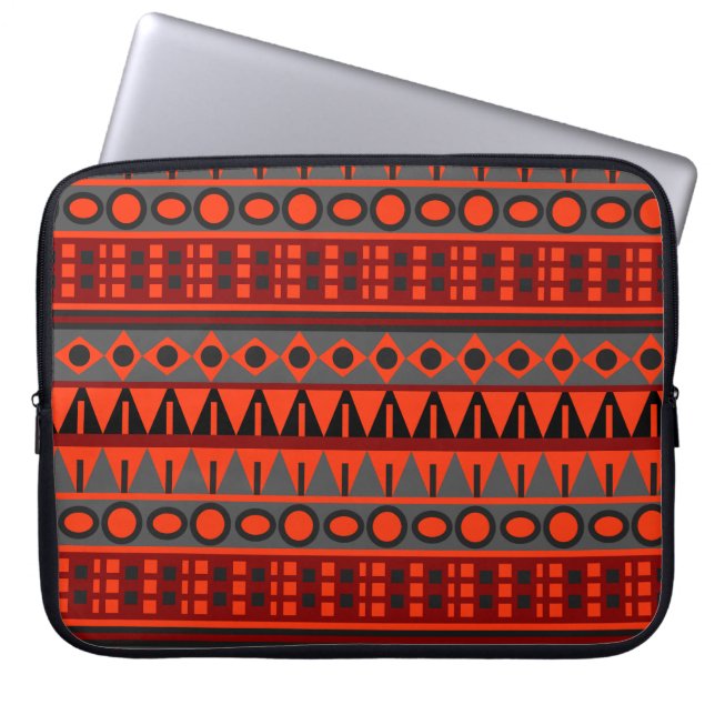 Aztekenmuster Laptopschutzhülle (Vorderseite)
