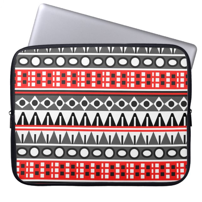 Aztekenmuster Laptopschutzhülle (Vorderseite)