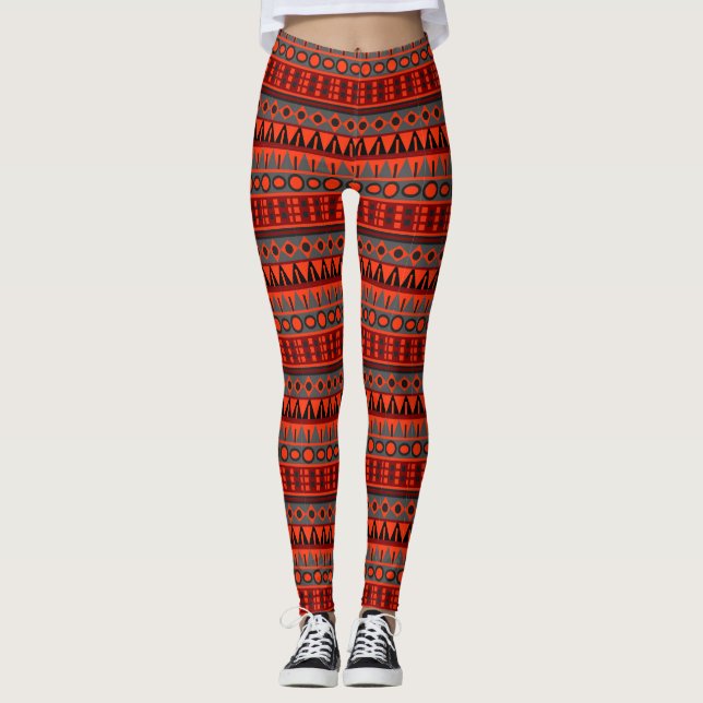 Aztekenmuster Leggings (Vorderseite)