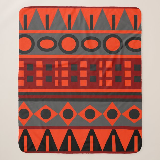 Aztekenmuster Sherpadecke (Vorderseite)