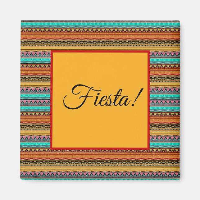 Aztekenstreifen "Fiesta" Magnet (Vorne)