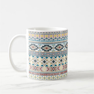 Aztekische amerikanische Ureinwohner-Muster Stamme Kaffeetasse