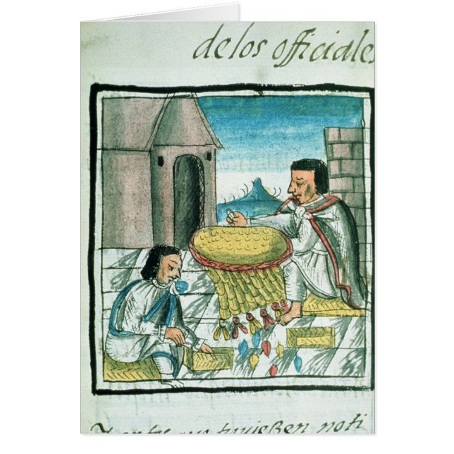 Aztekische Federhandwerker bei der Arbeit (Vorne)