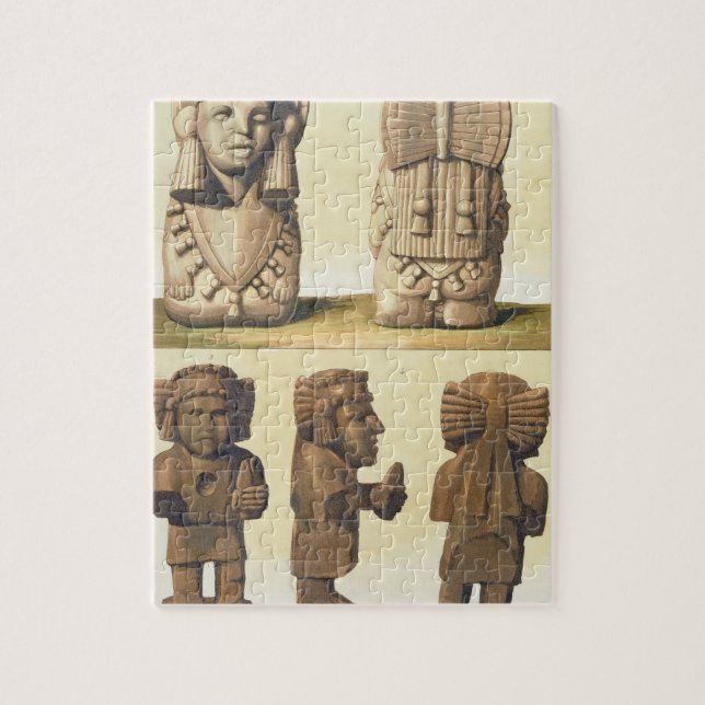 Aztekische Idole, Mexiko (Farblithographie) (Vertikal)