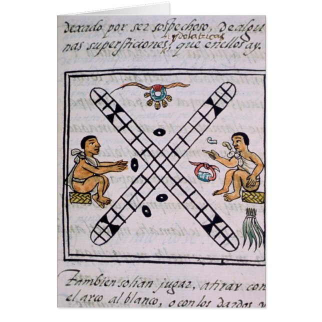 Aztekische Männer, die Patoli spielen (Vorne)