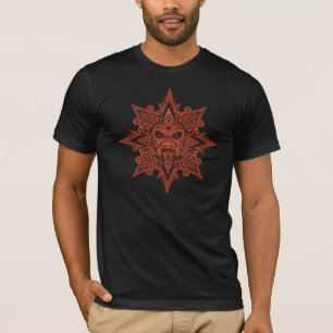 Aztekische Sun-Maske (dunkelrot) T-Shirt