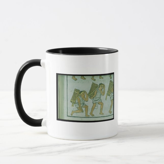 Aztekische Träger, vom 'florentinischen Codex Tasse (Links)