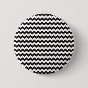 Aztekische Zickzack Schwarzweiss-Zickzackstreifen Button