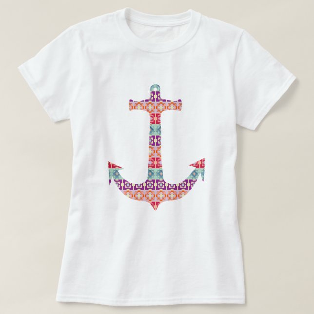 Aztekischer Anker T-Shirt (Design vorne)