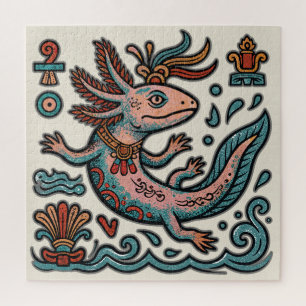 Aztekischer Axolotl Xolotl erodierte Stein tribal