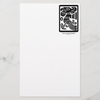 Aztekischer Cuauhtli - (schwarzes) Briefpapier