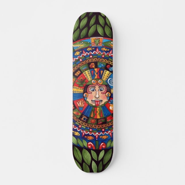 Aztekischer Kalender 20" Skateboard (Vorne)
