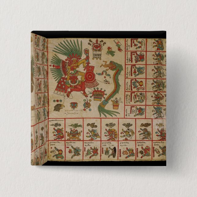 Aztekischer Kodex Borbonicus Button (Vorderseite)