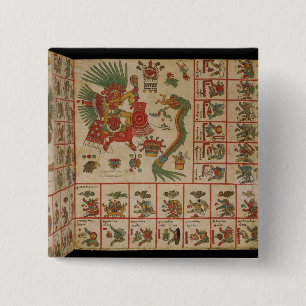 Aztekischer Kodex Borbonicus Button