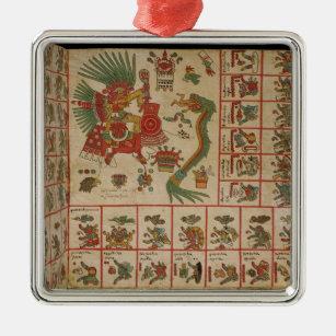Aztekischer Kodex Borbonicus Silbernes Ornament