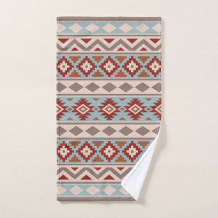 Aztekischer Wesentliches Ptn IIIb Taupe blaue Crm Handtuch