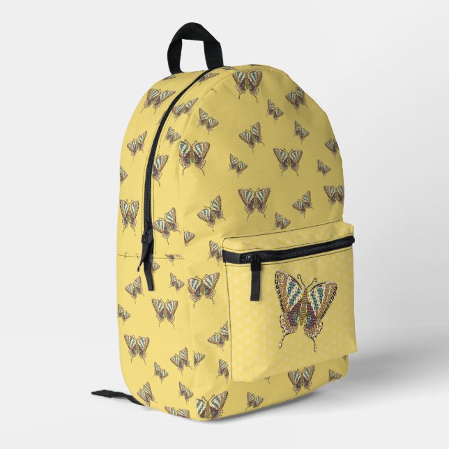Aztekisches Frack Bedruckter Rucksack (Rückseitige Ecke links)