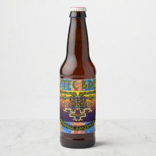 Aztekisches Gebräu das ursprüngliche amerikanisc Bierflaschenetikett