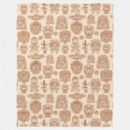 Aztekisches Inspiriertes Muster Fleecedecke