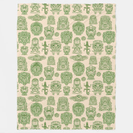 Aztekisches Inspiriertes Muster Fleecedecke