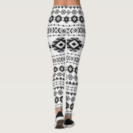 Aztekisches Muster Schwarzweiss Leggings