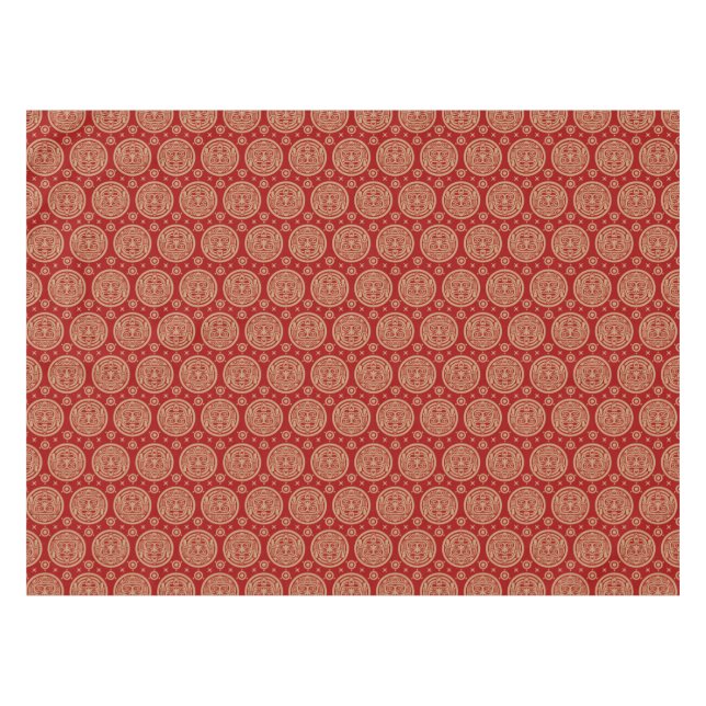 Aztekisches Muster Tischdecke (Vorderseite (Horizontal))