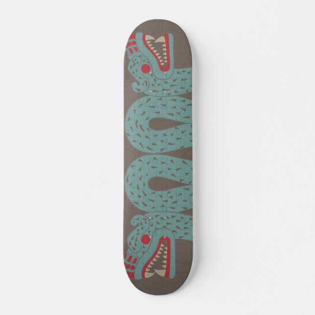 Aztekisches Schlangen-Skateboard Skateboard (Vorne)