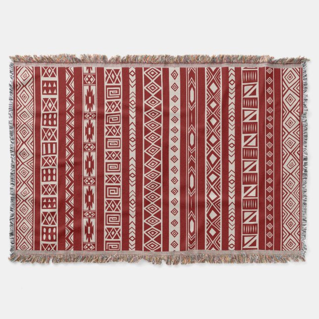 Aztekisches Stammes- ethnisches geometrisches Decke (Vorderseite)